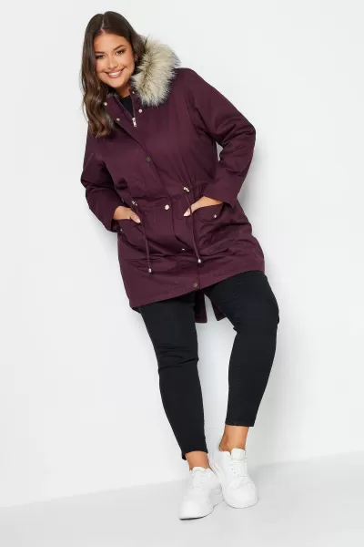 Image of Faux Fur Parka Coat
