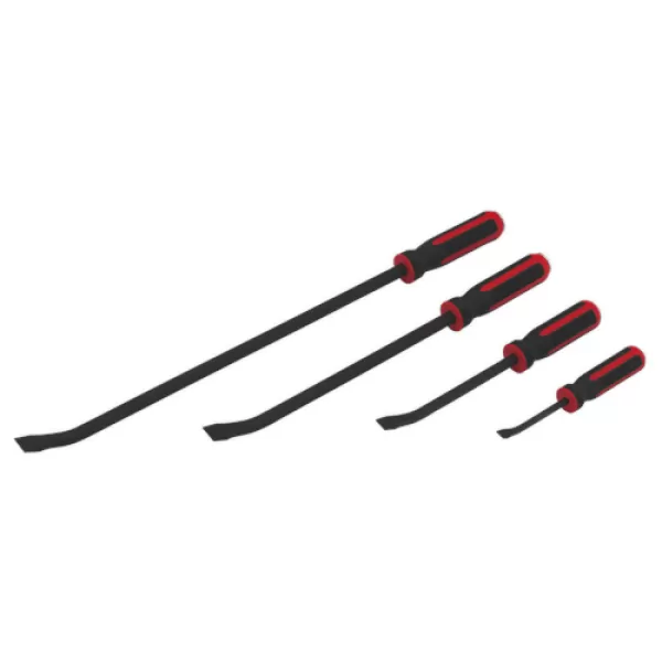 Image of Genuine SEALEY AK9105 Angled Prybar Set 4pc Heavy-Duty