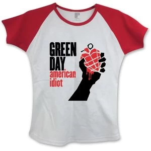 Image of Green Day - American Idiot Womens Large T-Shirt - White,Red