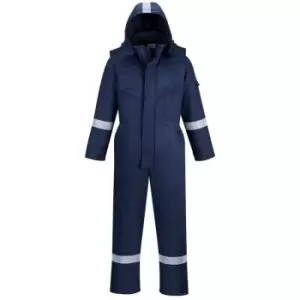 image of Portwest FR53NARXXXL - sz 3XL FR Anti-Static Winter Coverall - Navy