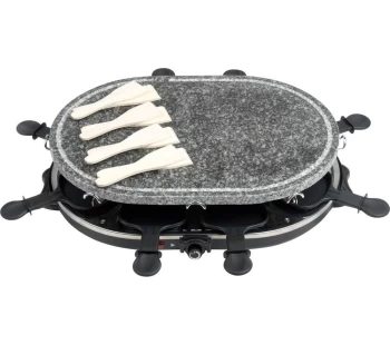 image of GILES & POSNER EK1872G Stone Raclette Grill - Black & Grey