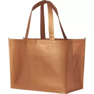 image of Bullet Alloy Laminated Non-woven Shopping Tote Bag (One Size) (Copper)