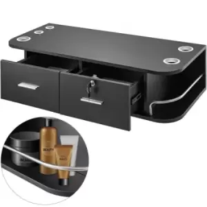 Image of Salon Locking Hair Styling Mirror Station Drawer Cabinet Wall-Mount Unit Barber
