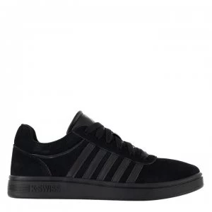 Image of K Swiss Court Cheswick Mens Suede Trainers - Black