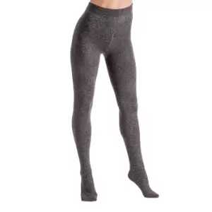 image of Couture Womens/Ladies Fashion Lurex Fleece Tights (1 Pair) (M) (Grey)