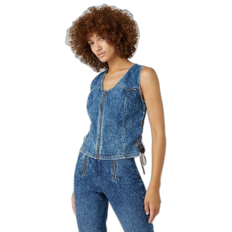 Image of Wrangler Womens shirt Wrangler Bleu Female S