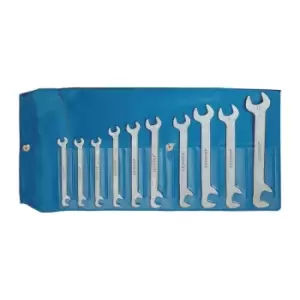 Image of Jeu de cles a fourches 8-0100 10 pieces SW5-13mm CV-acier chrome petite version
