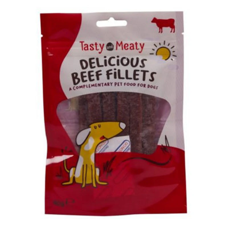 Image of Tasty & Meaty Beef Fillets 90G (Pack Of 16)