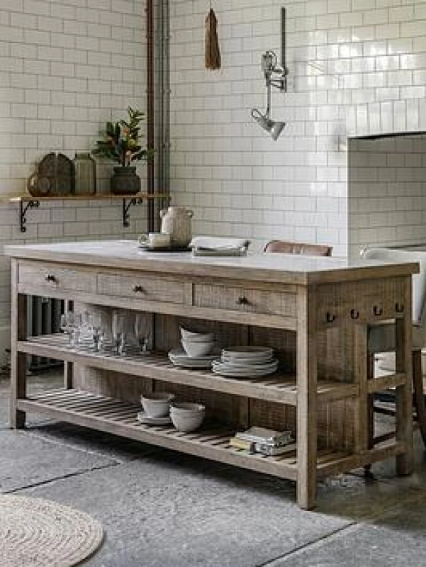 Image of Gallery Interiors Vander Kitchen Island - Large