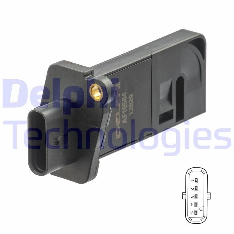 Image of DELPHI Mass air flow sensor DELPHI AF10504-12B1