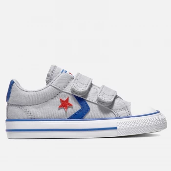 Image of Converse Toddlers Star Player Ox Velcro Trainers - Wolf Grey - UK 6 Toddler