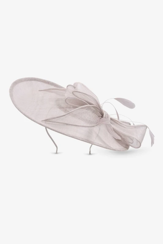 Image of Jon Richard Womens Mink Large Bow Hat Fascinator in Beige Beige Female One Size