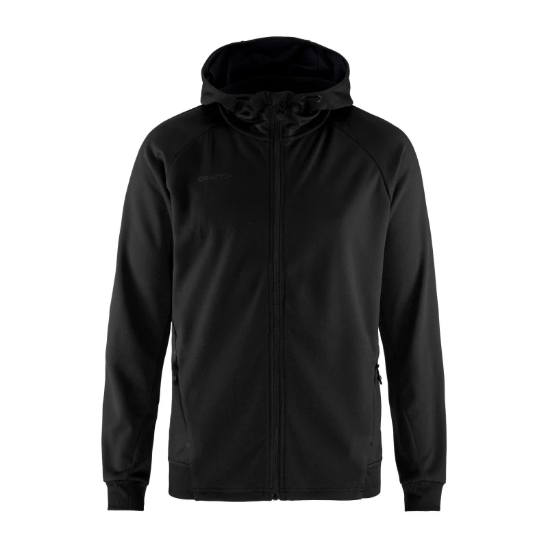 Image of Craft CRAFT Men ADV Unify Full Zip Hooded Jacket in Black Size: Small Black S Male 5063377067545