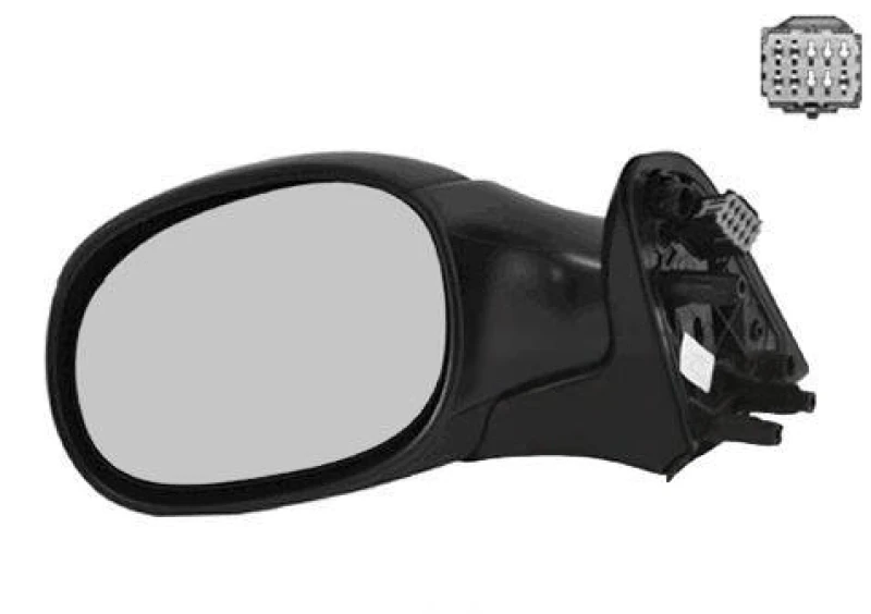 Image of VAN WEZEL 0958807 Wing mirror * HAGUS * Left, Heatable, primed Outside Mirror (50)