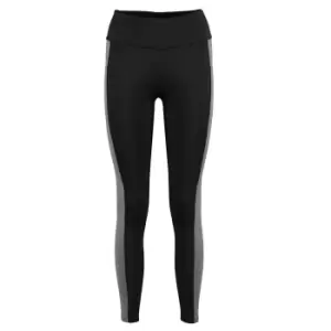 image of Gamegear Womens/Ladies Contrast Leggings (12) (Black/Grey Melange)