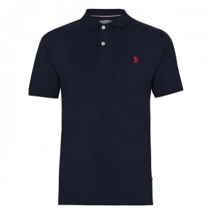 image of US Polo Assn US Core Pique Polo Shirt - Navy Blazer