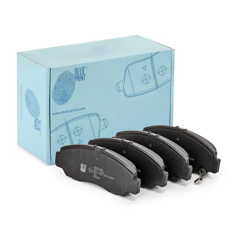 Image of Blue PRINT ADH24283 Brake pad set Front Axle, with acoustic wear warning Brake Pad Set,disc brake (402)