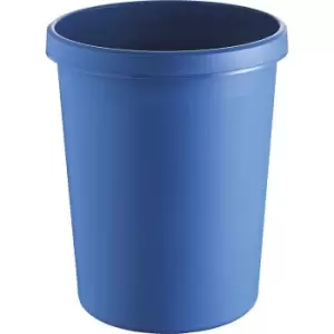 image of helit Plastic waste paper bin, capacity 45 l, HxØ 480 x 390 mm, blue, pack of 2