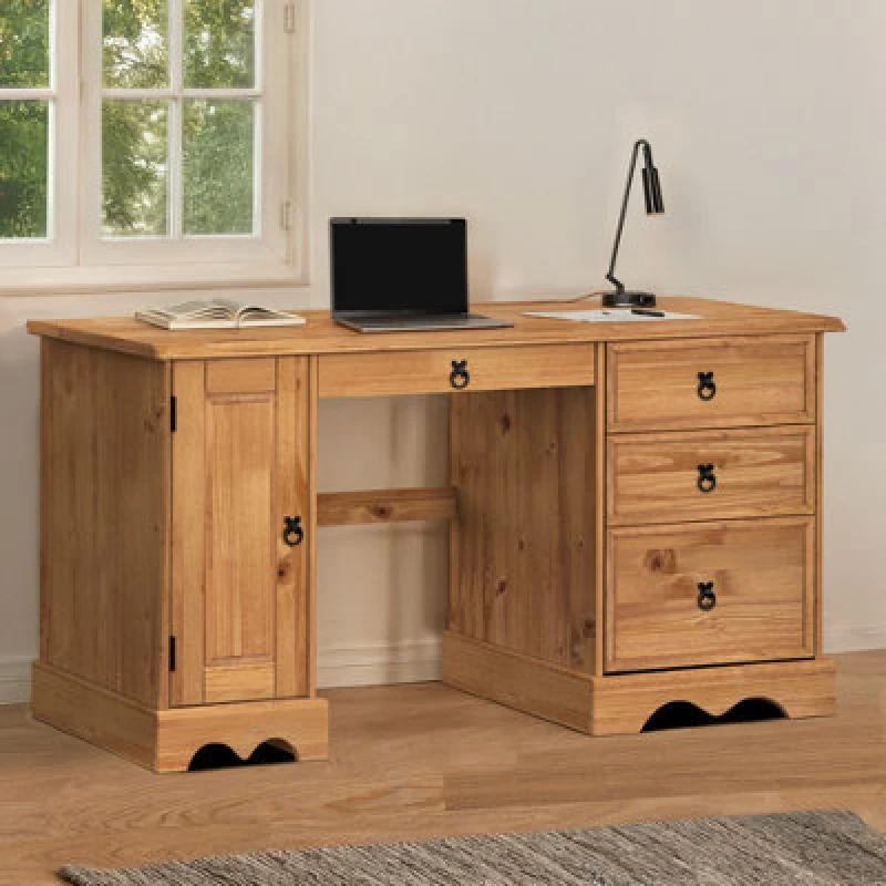 Image of MERCERS FURNITURE Corona Straight Computer Desk 5060335861719