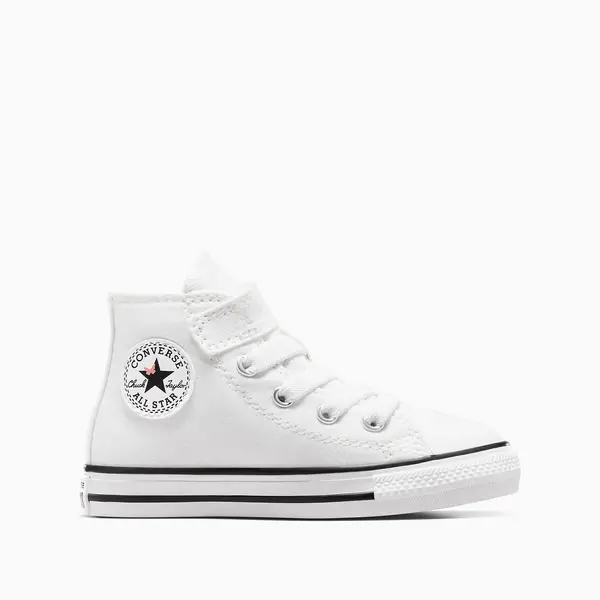 Image of Converse white & purple all star hi 1v Girls Toddler trainers White & Purple UK 2 (EU 18)