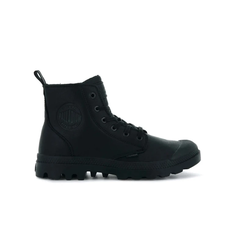 Image of Palladium Zipped leather boots Palladium Pampa Hi Ess Noir Unisex 42