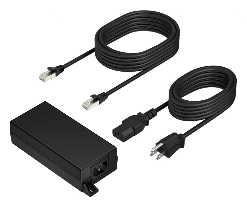 Image of Poly Poly PoE++ 65W 2.5G Adapter with 3.66m CAT6A Cable and Power Cord power adapter/inverter Indoor Black B5NH6AA