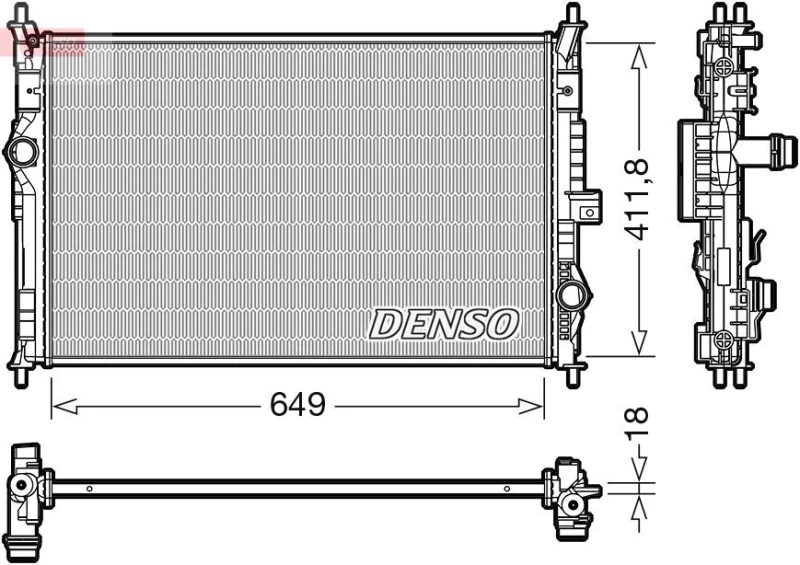 Image of DENSO Engine radiator DENSO DRM21103