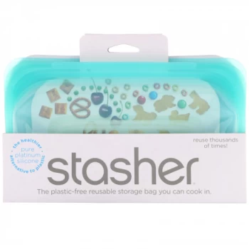 image of Stasher Snack Bag Aqua - 293.5ml