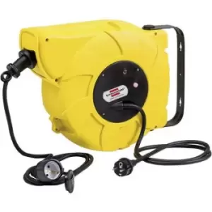 Image of Brennenstuhl 1241000 Wall-mounted cable reel 9m Black PG plug