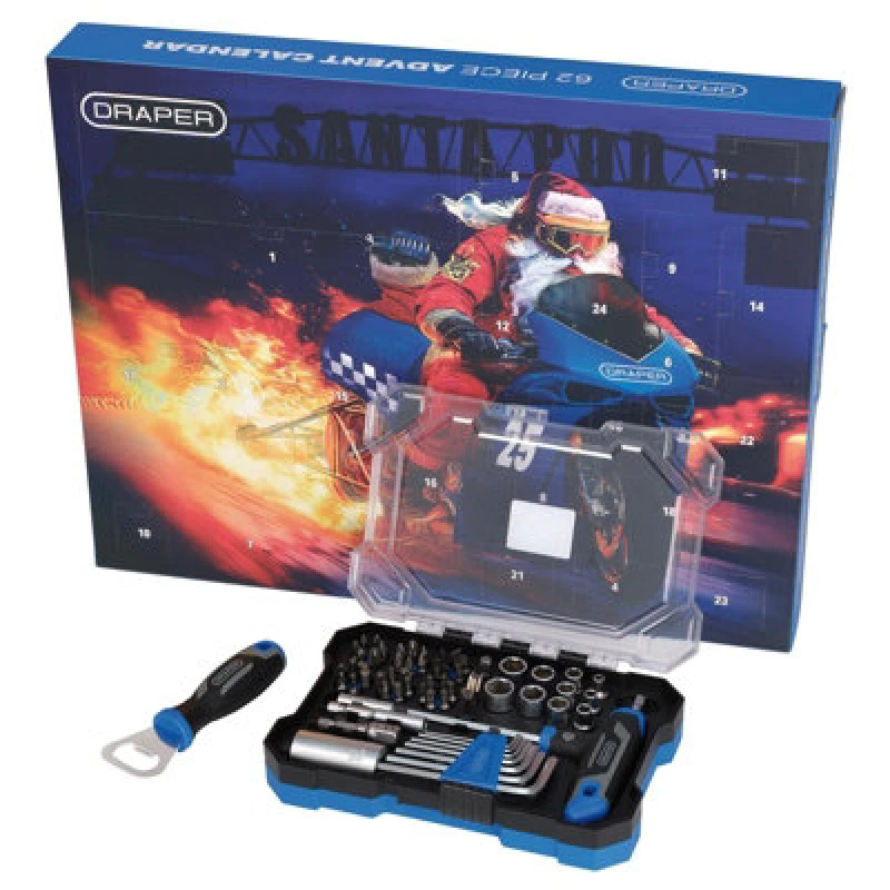 Image of Draper 62 Piece Christmas Tool Kit Advent Calendar 23453