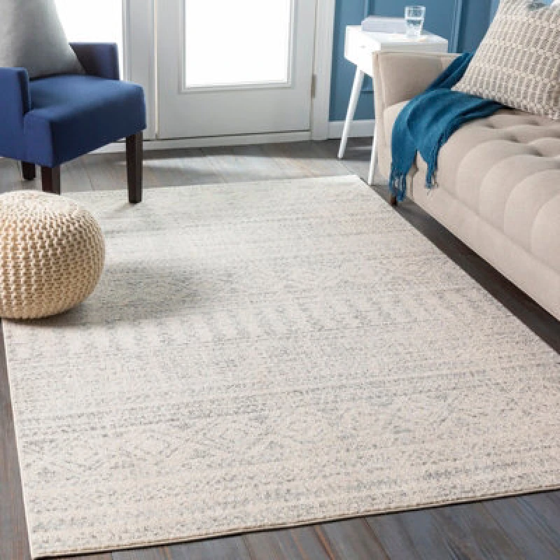 Image of Livabliss Scandi Global Light Grey Anushkla Area Rug 160 X 230 Cm - Easy Care, Non Shedding, Ideal For Living Room & Bedroom
