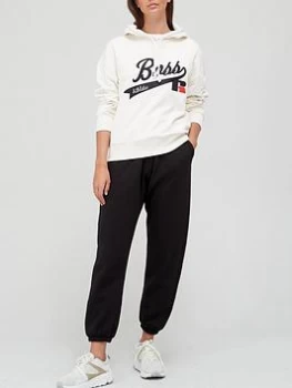 Image of Hugo Boss X Russell Athletic Logo Pullover Hoodie White Size L Women