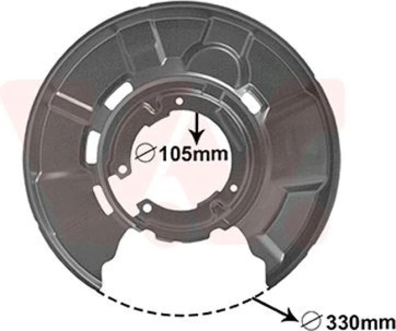 Image of VAN WEZEL Brake disc backing plate VAN WEZEL 0627373