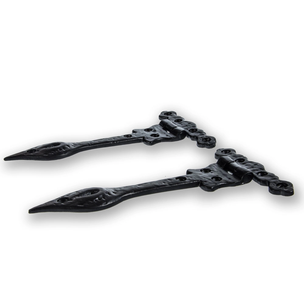Image of LocksOnline Black Antique Notched Arrow Decorative Door Hinge