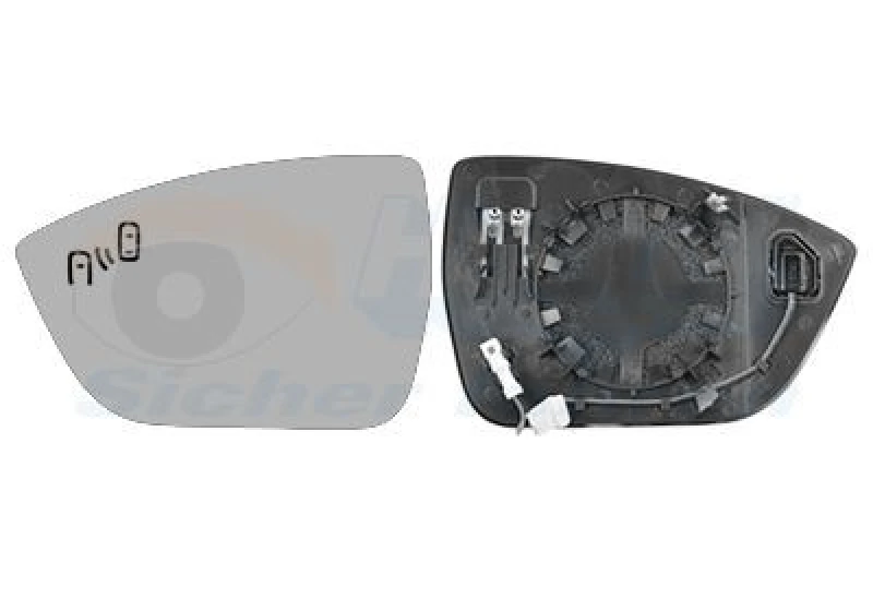 Image of VAN WEZEL Wing mirror glass VAN WEZEL 4907835