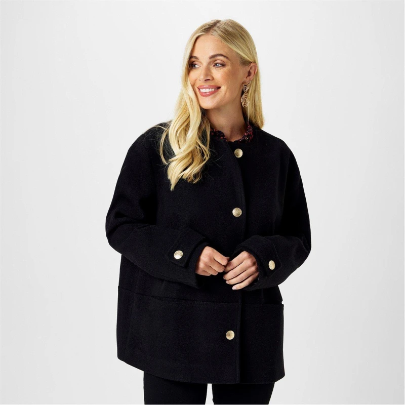 Image of Biba Biba Scarf Coat - Black 8