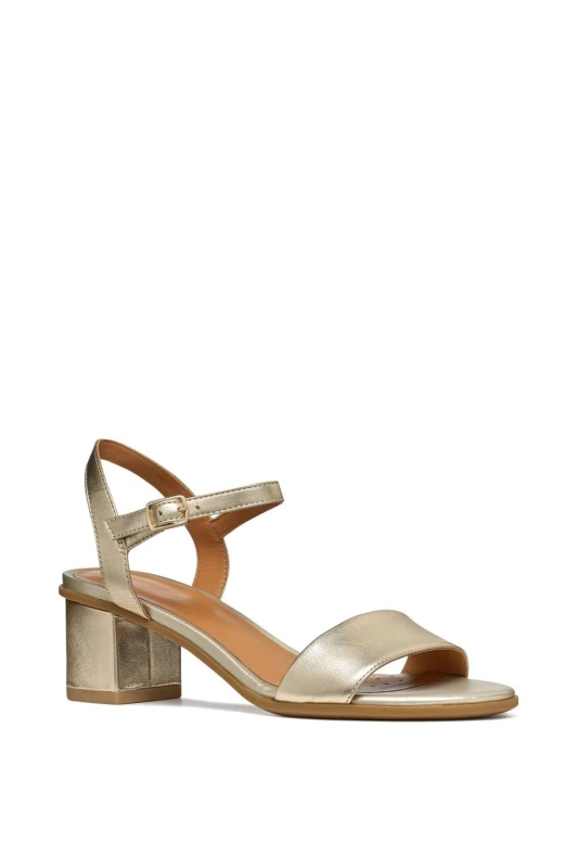 Image of Geox Womens D Aurely 50 Sandals in Gold Size: 4 Gold Female 4