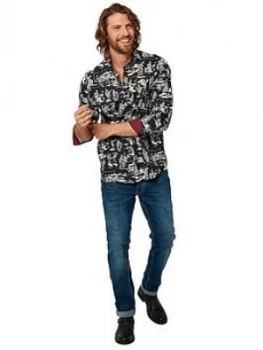 Image of Joe Browns Dance All Night Shirt, Black Size M Men