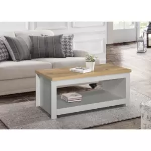 image of Birlea Highgate Coffee Table Grey And Oak