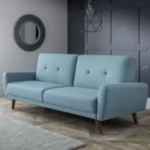 Image of Julian Bowen Monza 2 Seater Fabric Sofa Bed Blue