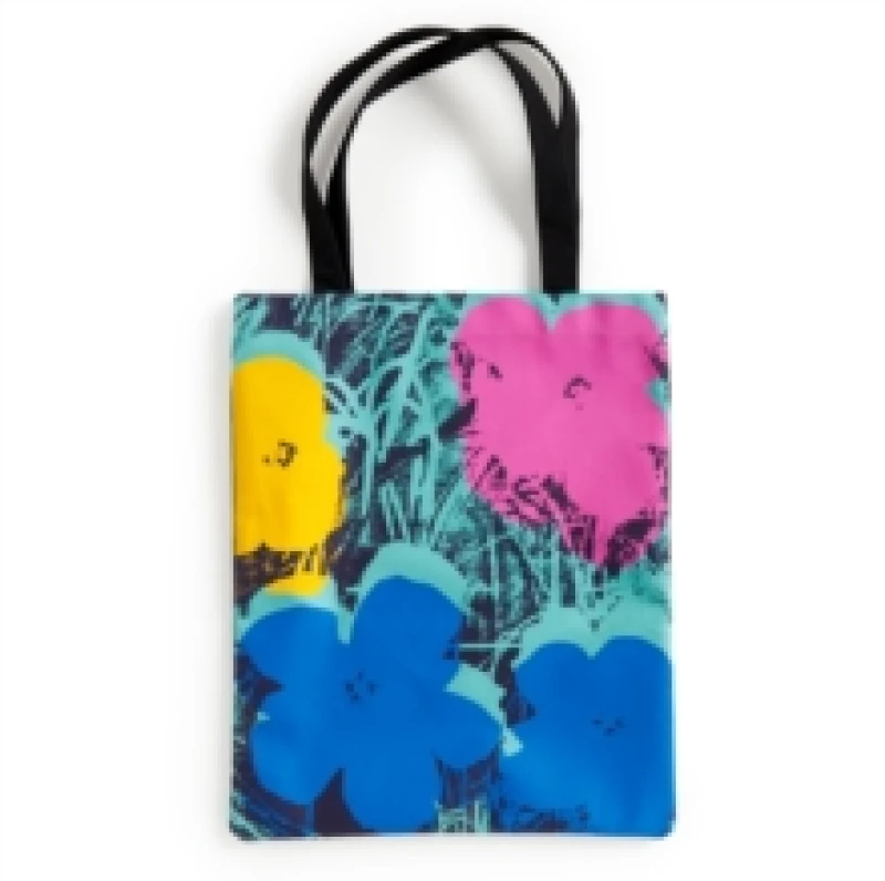 Image of Warhol Flowers Volume 3 Canvas Tote Bag. Novelty book. By Galison Books