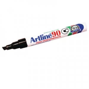 image of Artline 90 Black Chisel Tip Marker Pack of 12 A901