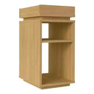 Image of Seconique Naples Storage Side Table - Oak Effect