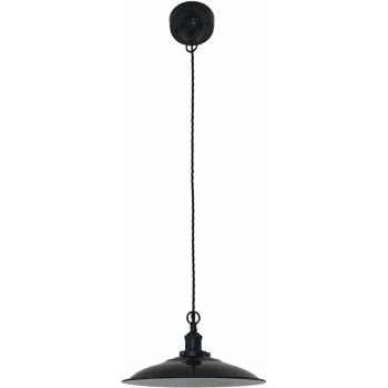 Image of Faro Lighting - Faro Lang - 1 Light Dome Ceiling Pendant White, Black, E27