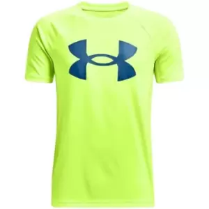 Image of Under Armour Tech Big Logo Short Sleeve T-Shirt Junior Boys - Yellow