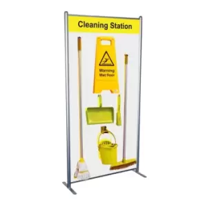 Image of Shadowboard in Multi Purpose Frame - Cleaning Station Style B (Yellow)