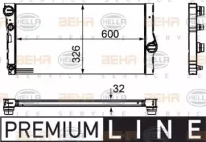 Image of Behr Heat Exchanger 8MK376755-371 with Seal Genuine for 8MK 376 754-131
