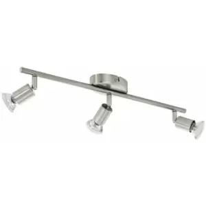 Image of Loops - Flush 3 Spot Ceiling Light Colour Satin Nickel Steel Bulb GU10 3x3W Included
