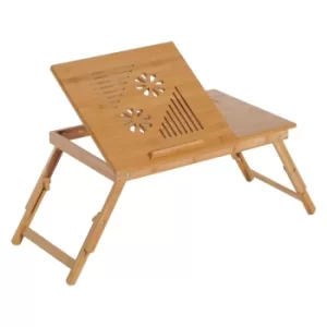 image of HOMCOM Portable Bamboo Laptop Stand