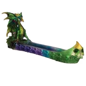 Image of Metallic Rainbow Dragon Ashcatcher Incense Burner